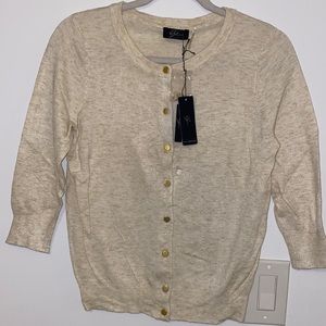 3/4 Sleeve Cardigan Gold/Sand Heather